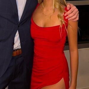 Red tiger mist dress